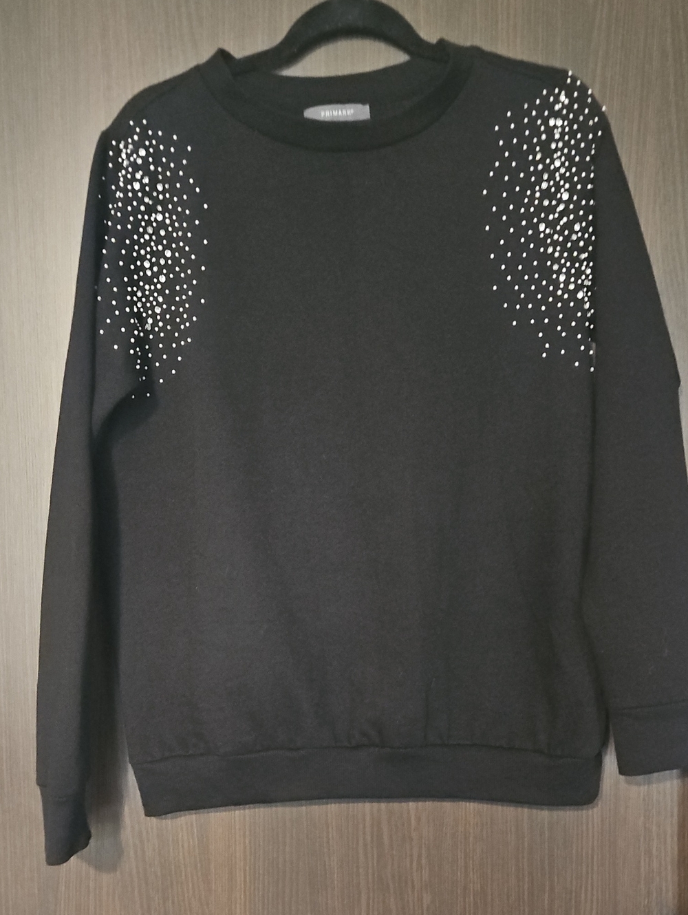 Primark Black Sweater With Pearl & Jewels